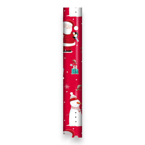 Picture of CHRISTMAS SNOWMAN & SANTA GIFT WRAPPING ROLL 70CM X 7 METRES